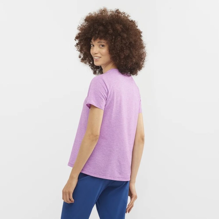 Lavender Salomon Essential Tencel Short Sleeve Women's T-Shirts | PH 47192G